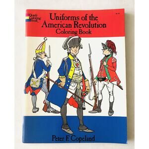 Vintage 1974 American Revolution Military Army Regiment Uniforms Coloring Book